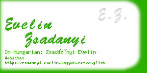 evelin zsadanyi business card